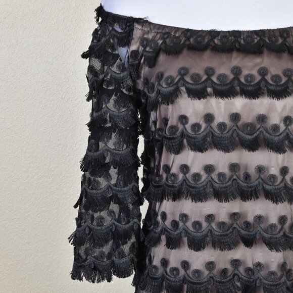 Trina Turk Women's Rosaura Copacabana Fringe Lace Dress - Picture 4 of 11